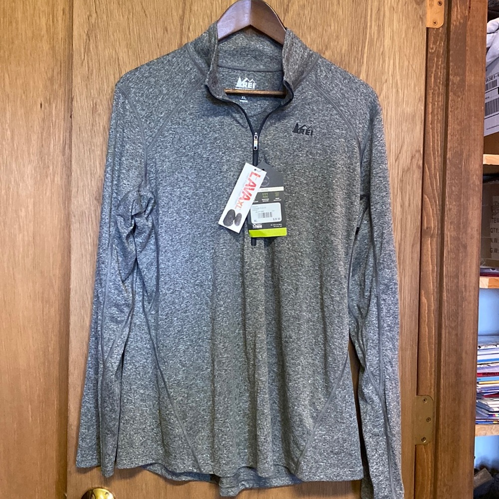 REI 1/2 Zip Pullover Gray grey Size extra Large xl